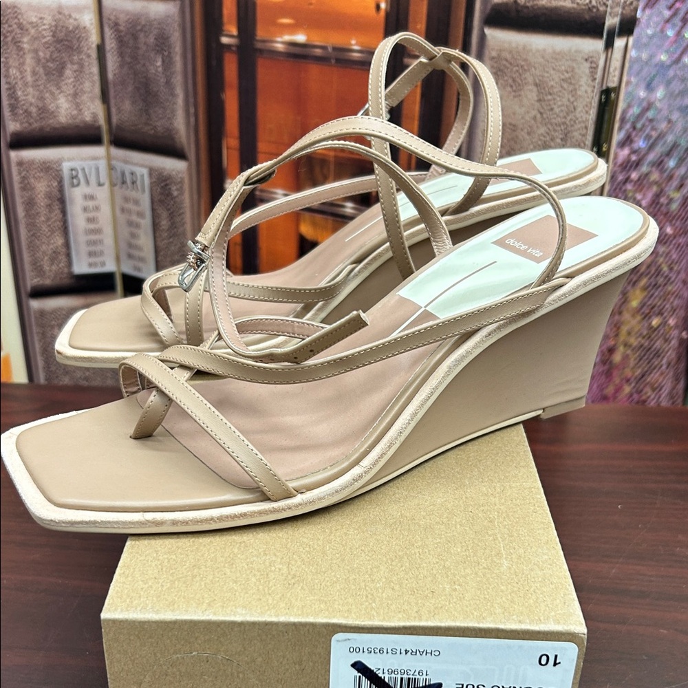 Dolce Vita Nude Wedge Sandals